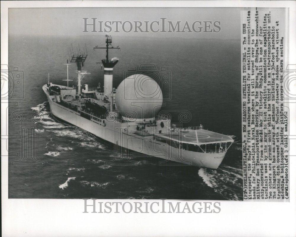 1962 Press Photo Naval Base Communication Seaborne USNS - RRV49811 - Historic Images