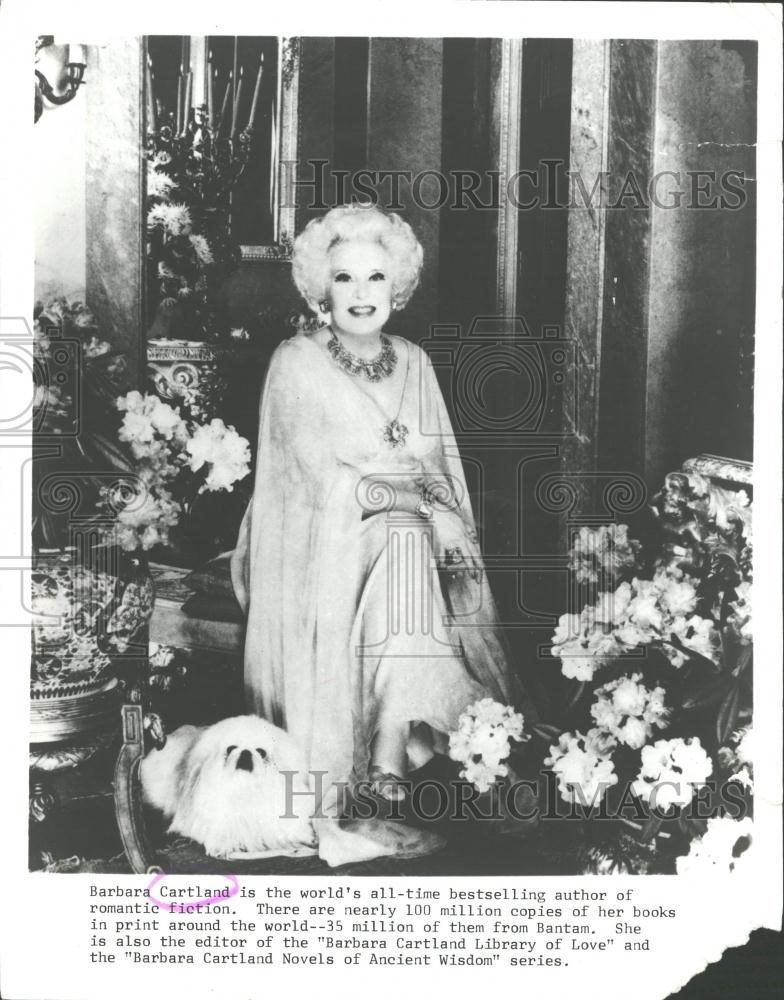 1980 Press Photo Author Barbara Cartland - RRV33967 - Historic Images