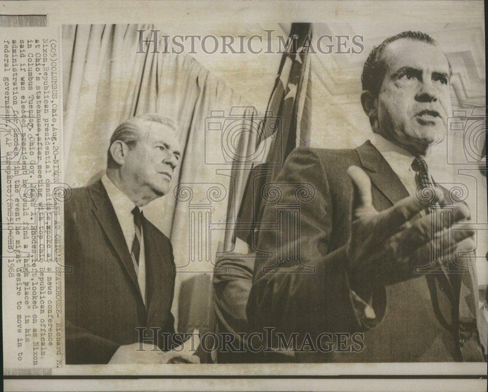 1968 Press Photo Richard Nixon Republican presidential - RRV47779 - Historic Images