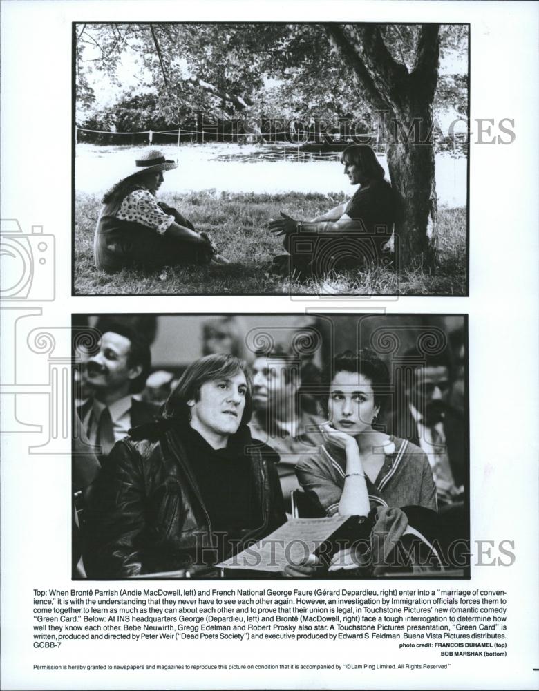 1991 Press Photo Gerard Depardieu Actor Film Maker - RRV14647 - Historic Images
