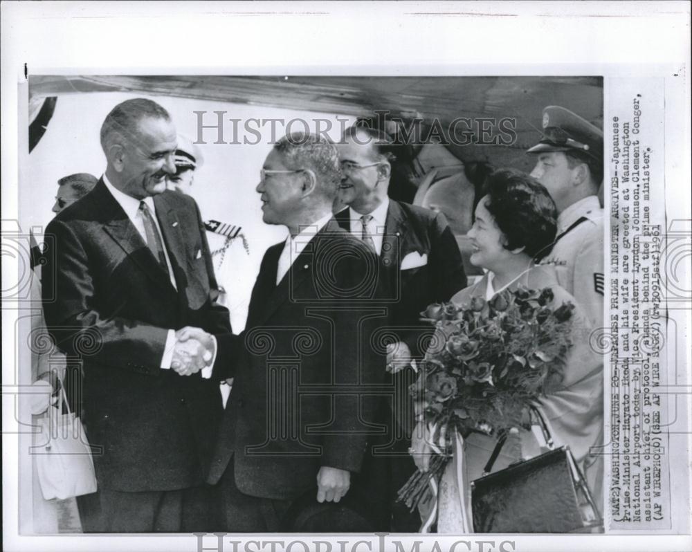 1961 Press Photo Japanese Prime Minister Hayato Lyndon - RRV02119 - Historic Images