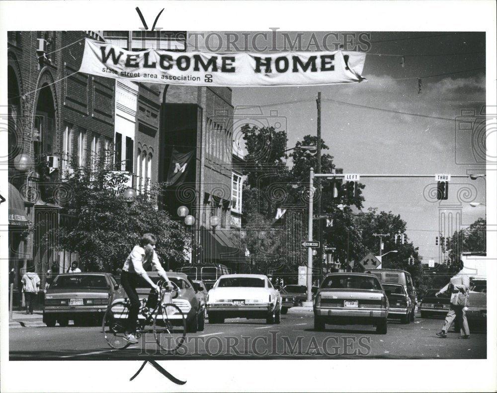 1984 Press Photo Ann Arbor Michigan Streets - RRV71709 - Historic Images