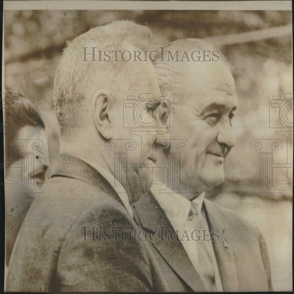 1967 Press Photo Kosygin and Johnson Historic Talks - RRV27375 - Historic Images