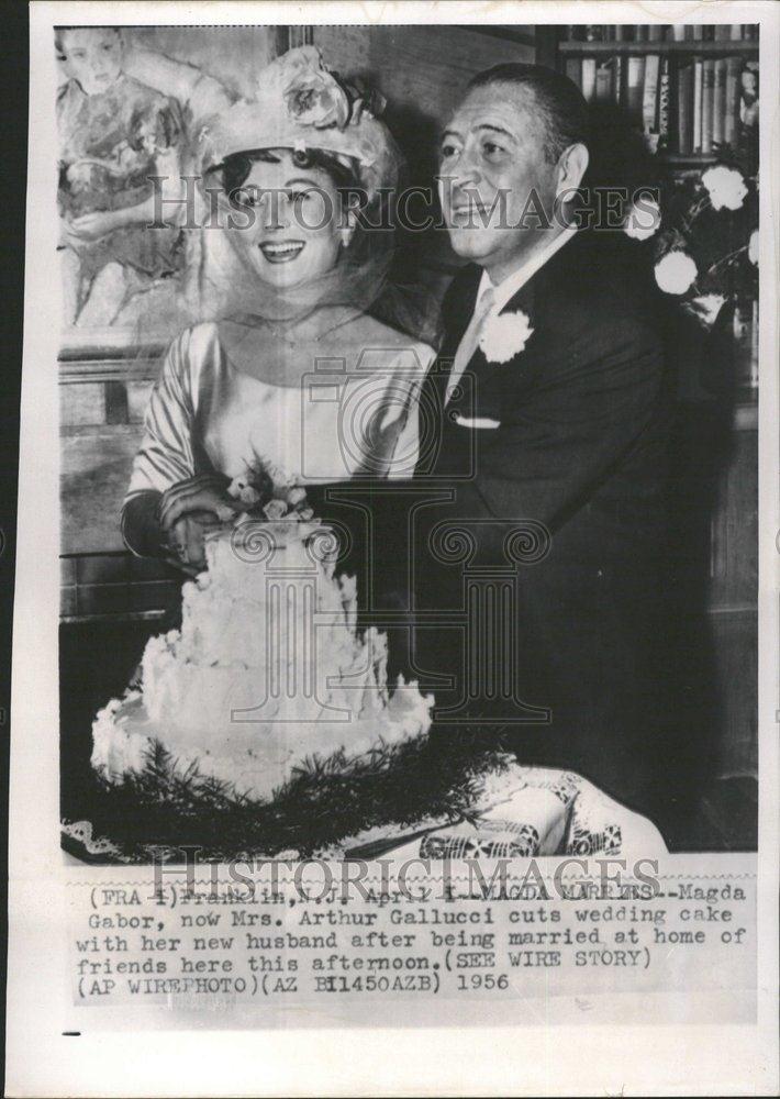 1956 Press Photo Magda Gabor Mrs Arthur Gallucci event - RRV00617 - Historic Images