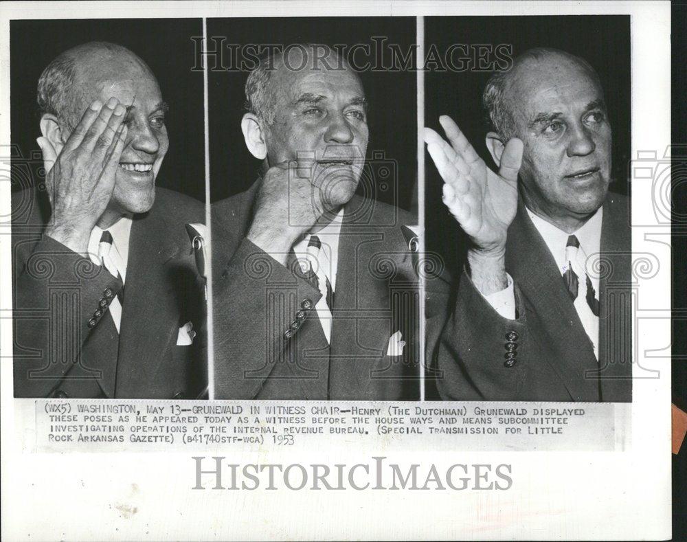 1953 Press Photo Henry The Dutchman Grunewald - RRV48121 - Historic Images