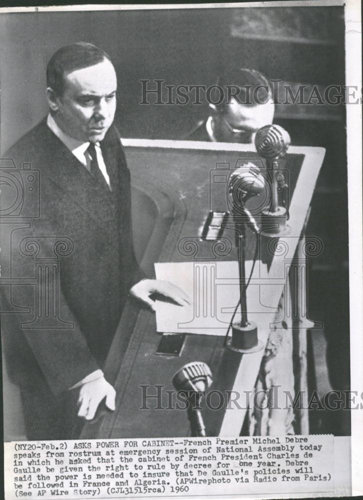 1960 Press Photo French Premier Michel Debre Politician - RRV32455 - Historic Images