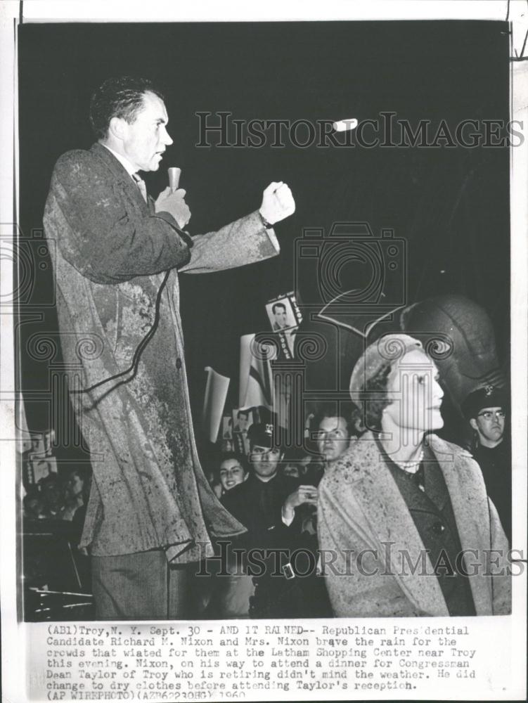 1960 Press Photo Republican Richard Nixon Troy New York - RRV32981 - Historic Images