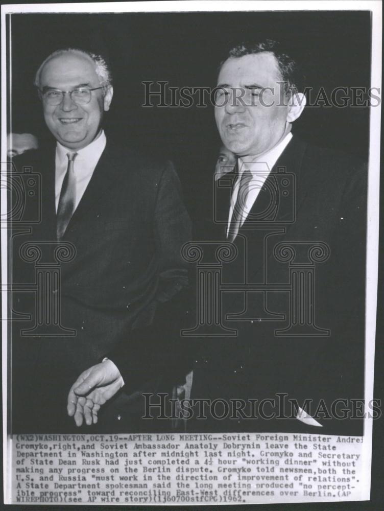 1962 Press Photo Soviet Foreign Minister Andrew Gromyko - RRV30317 - Historic Images