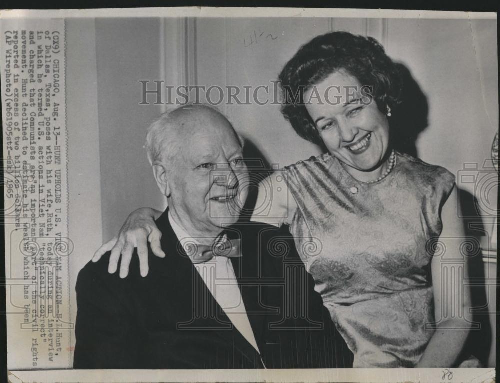 1965 Press Photo H. L. Hunt Conservative Activist - RRV18337 - Historic Images