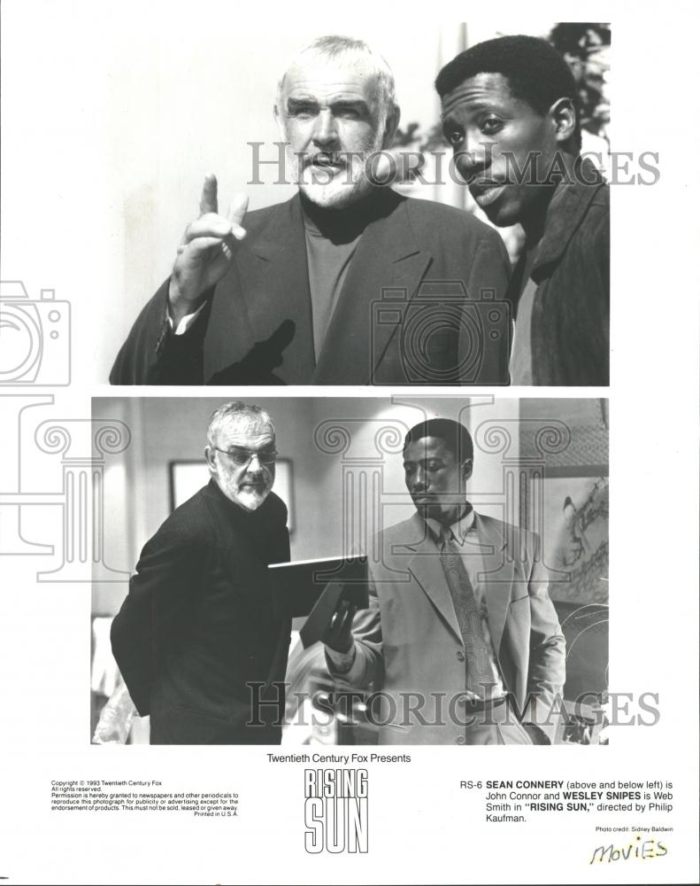 1993 Press Photo Actors Sean Connery &amp; Wesley Snipes - RRV34969 - Historic Images