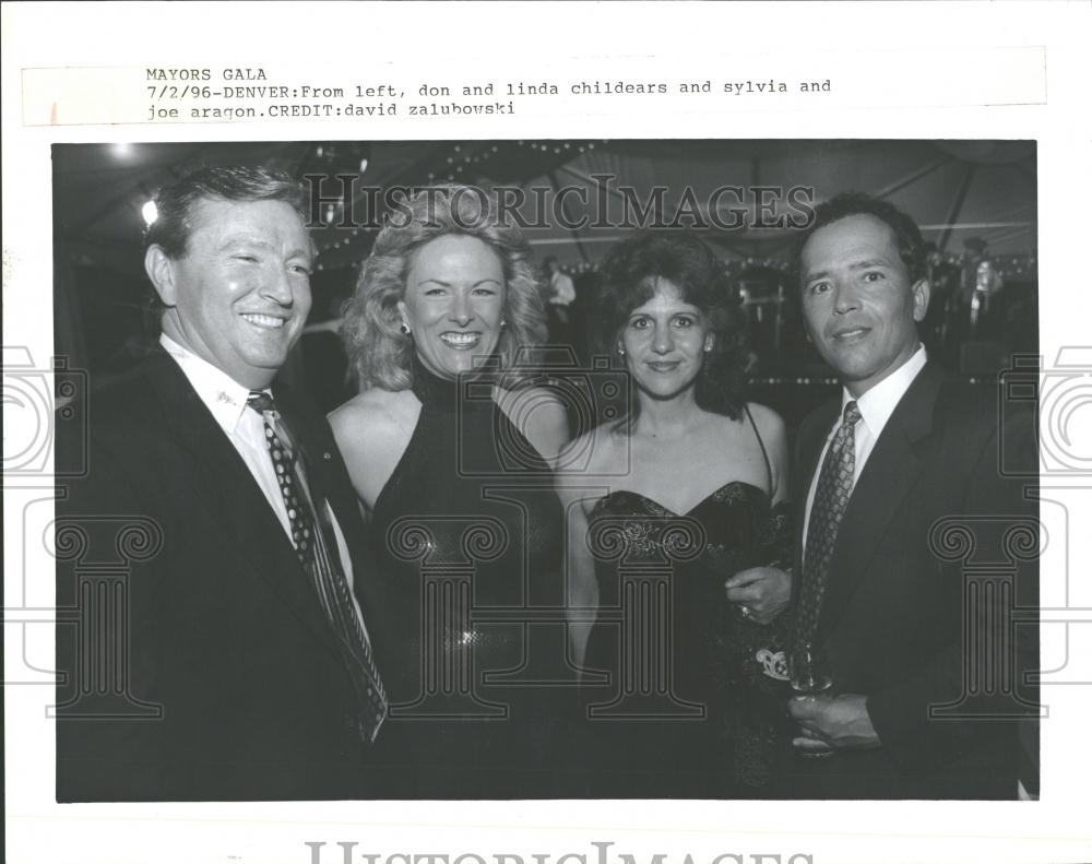 1996 Press Photo Mayors Gala Don Lnda Childers Sylvia - RRV29349 - Historic Images