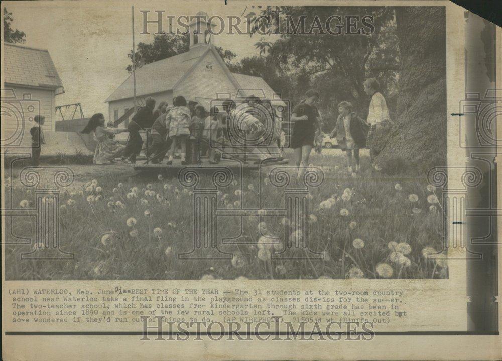 1969 Press Photo Student Playground School Waterloo - RRV59433 - Historic Images