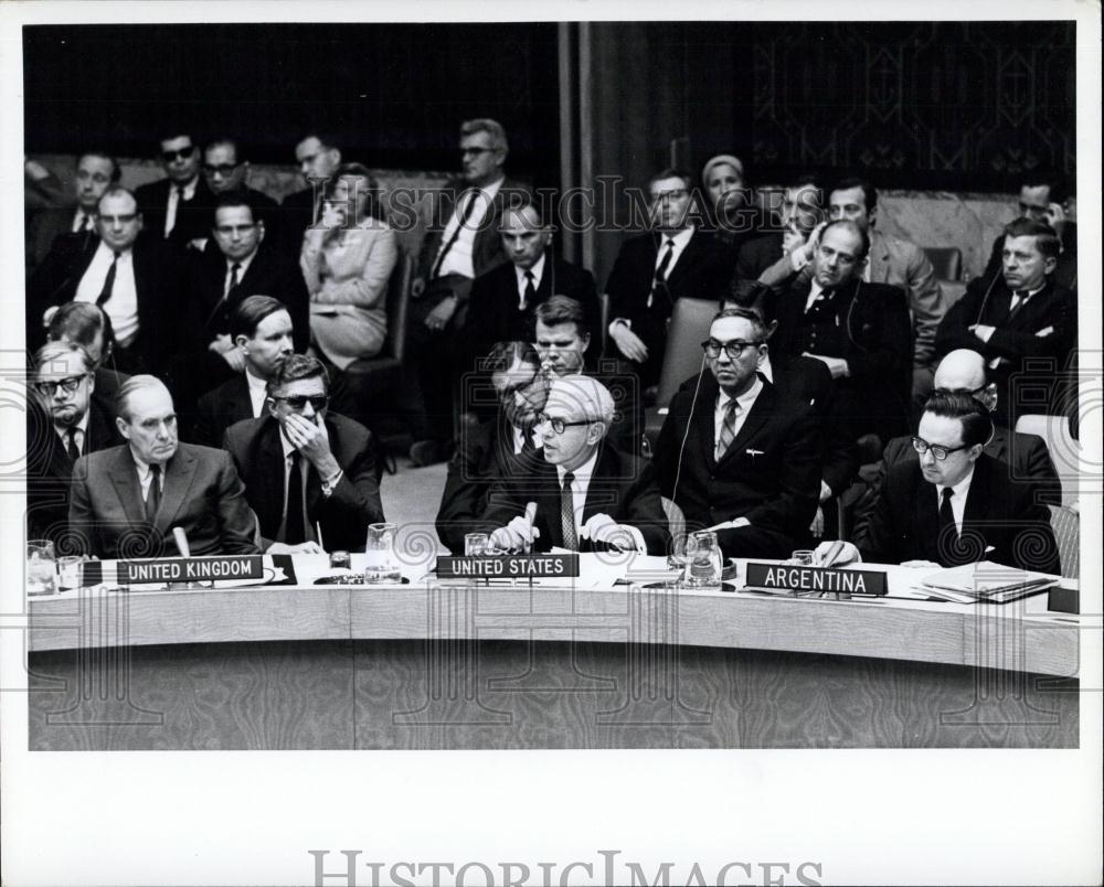 1967 Press Photo Security Council Hears 12 Statements On Middle East - Historic Images