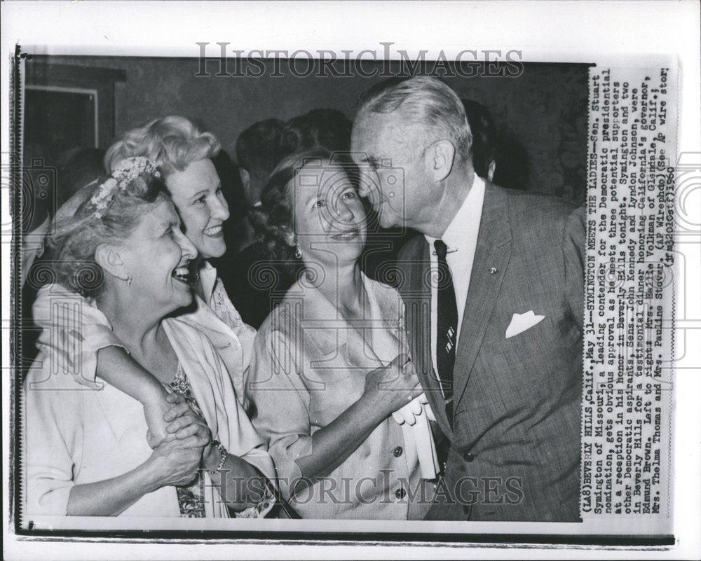 1960 Press Photo Sen Stuart Symington Meets Supporters - RRV71449 - Historic Images