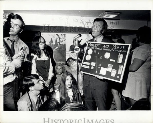 Press Photo Bill Baird - birth control advocate&NA Manfredonia - Historic Images