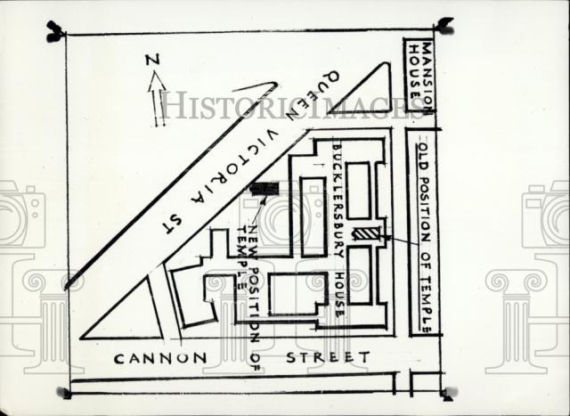 Press Photo Map of part of London - Historic Images