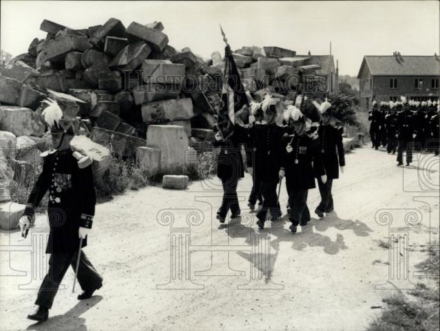 1957 Press Photo reconstruction works at Saint-Cyr - Historic Images