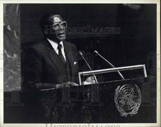 1984 Press Photo President Paul J.F. Lusaka, Permanent Representative of Zambia - Historic Images