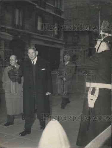 1958 Press Photo President Coty of France - Historic Images