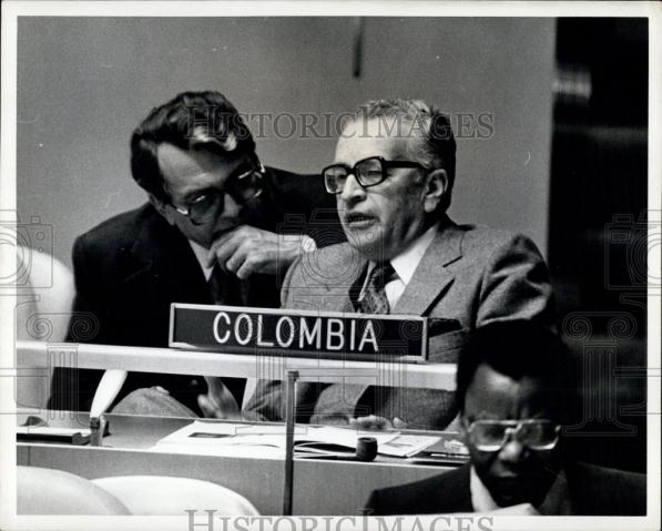 Press Photo UN General Assembly Dr. Indalecio Lievano Representative Colombia - Historic Images