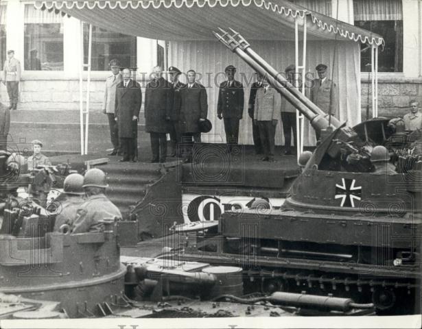 Press Photo 20th Anniversary of NATO German Army Arranges Review - Historic Images