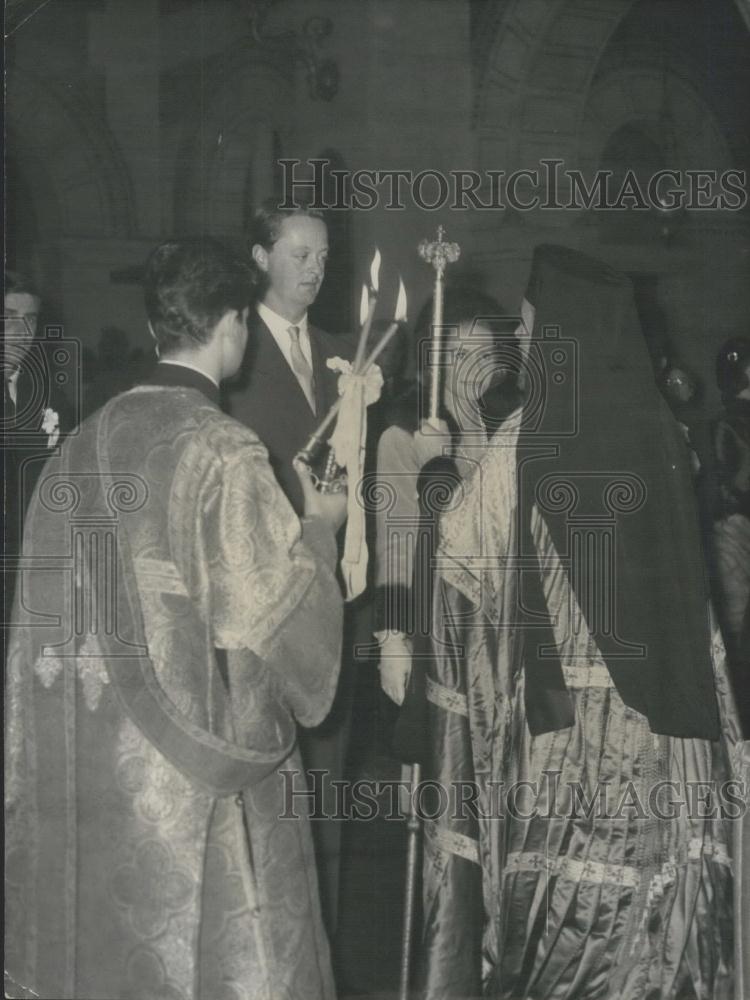 1961 Press Photo Tina Onassis weds Lord Blandford: - Historic Images