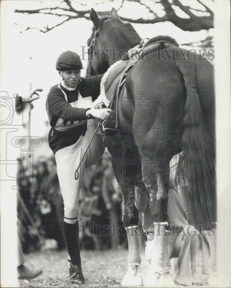 1973 Press Photo Princes Anne Competes in the Cross Country Event. - Historic Images