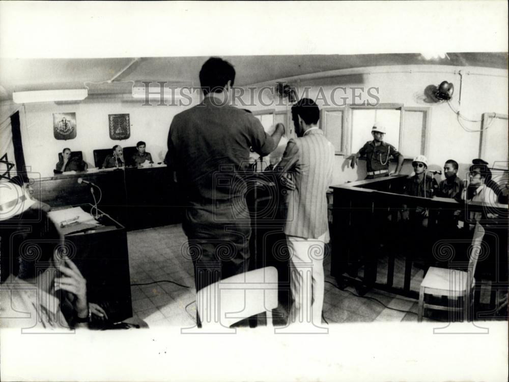 1972 Press Photo trial of Kozo Okamoto,Japanese terrorist Tel Aviv - Historic Images