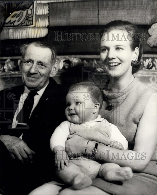 1969 Press Photo King Fredrick Of Denmark, Princess Margrethe & Prince Fredrick - Historic Images
