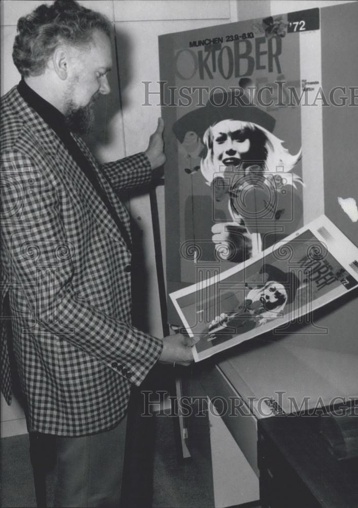 1972 Press Photo Propaganda-Poster For The Munich Octoberfest&quot;&quot; - Historic Images