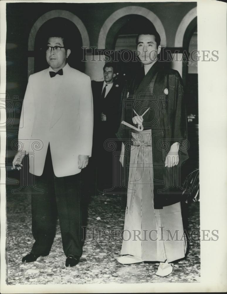 1957 Press Photo Japanese Film Producer and Actor at Ve~ice Film Festival - Historic Images