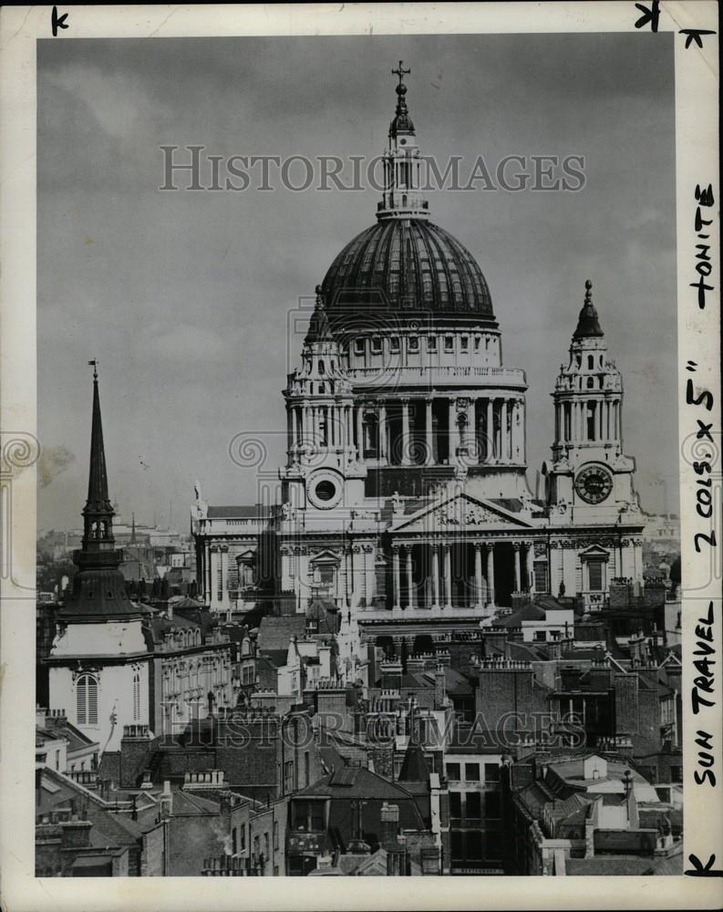 1953 Press Photo London England Sun Travel View City - Historic Images