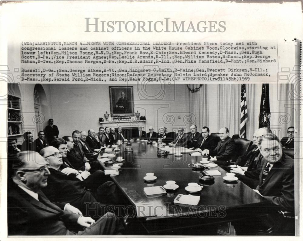 1969 Press Photo President Nixon congressional leaders - Historic Images