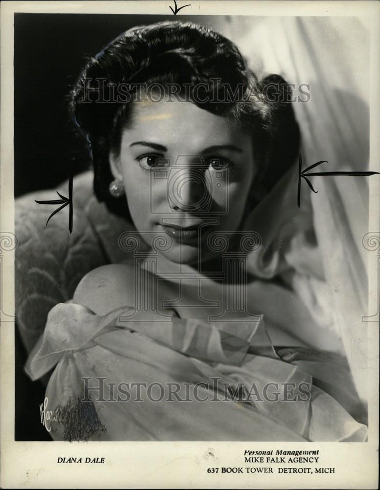 Diana Dale Actress 1944 Vintage Press Photo Print - Historic Images