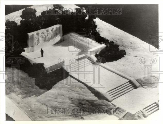 1932 Press Photo MODEL OF MEMORIAL HAROODSBURG MONUMENT - Historic Images