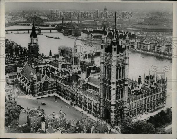 1934 Press Photo London England Parliament aerial view - Historic Images