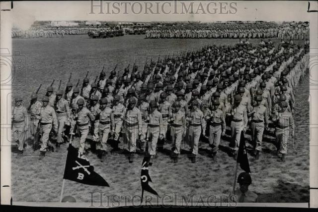 1948 Press Photo Michigan National Guard inspection - Historic Images