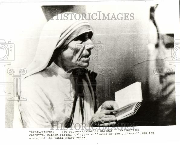 1979 Press Photo Mother Teressa nobel winner calcutta - Historic Images