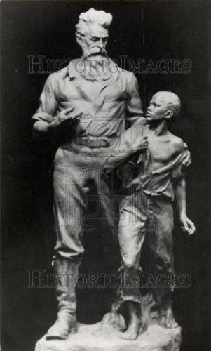 1935 Press Photo John Brown Bronze Union forces - Historic Images