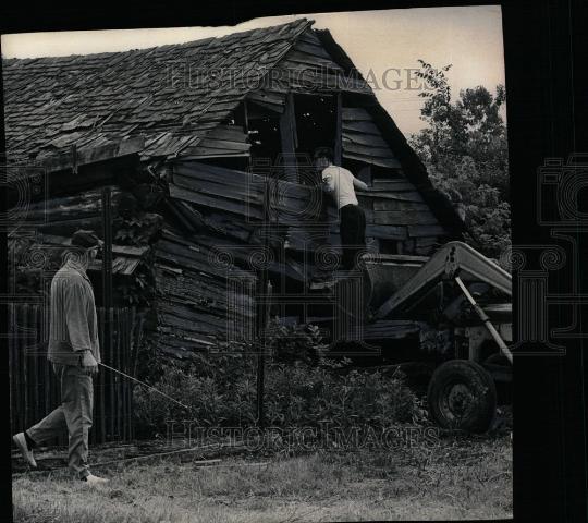 1970 Press Photo Gilbraltar Cabin 1800s Michigan Museum - Historic Images