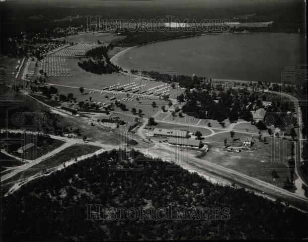 1934 Press Photo Michigan National Guard Main Camp View - Historic Images