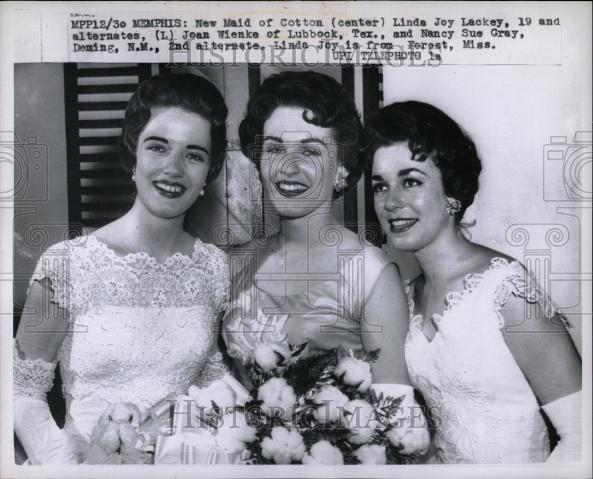 1961 Press Photo maid of cotton Linda Joy Lackey - Historic Images