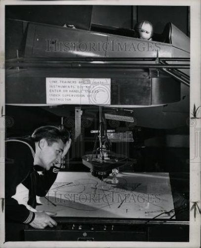 1953 Press Photo Link Trainer Pilot Flight Simulators - Historic Images