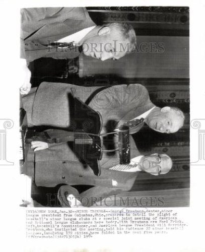1954 Press Photo George Trautman Ford Frick Will Harrid - Historic Images