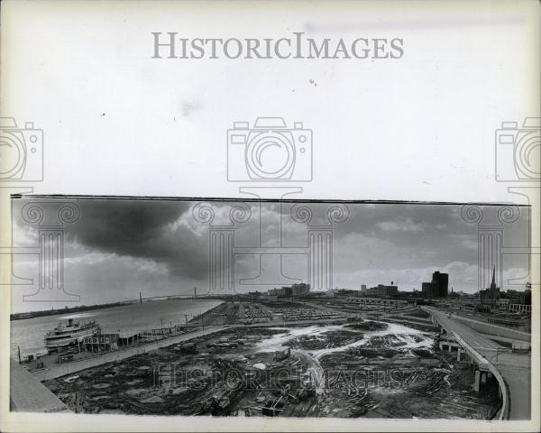 1978 Press Photo The riverfront west of Cobo Hall - Historic Images