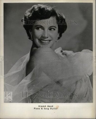 1958 Press Photo DIANE DALE Piano &amp; Song Stylist - Historic Images