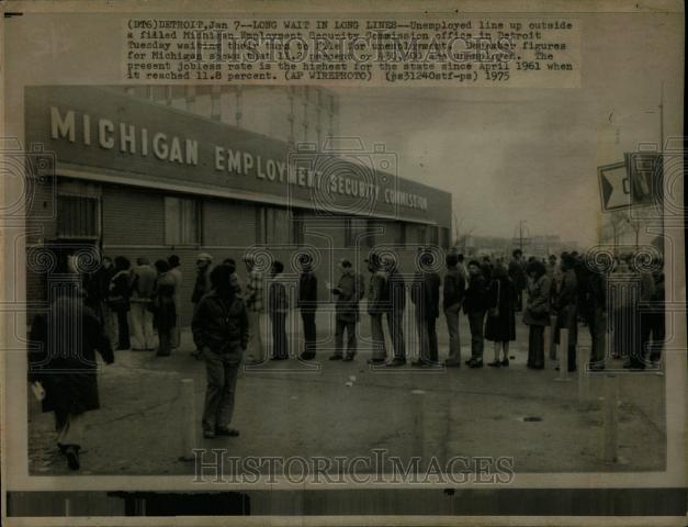 1976 Press Photo Michigan Employment Security commision - Historic Images