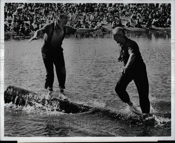 Press Photo lumbering festivals Paul Bunyan lumber - Historic Images