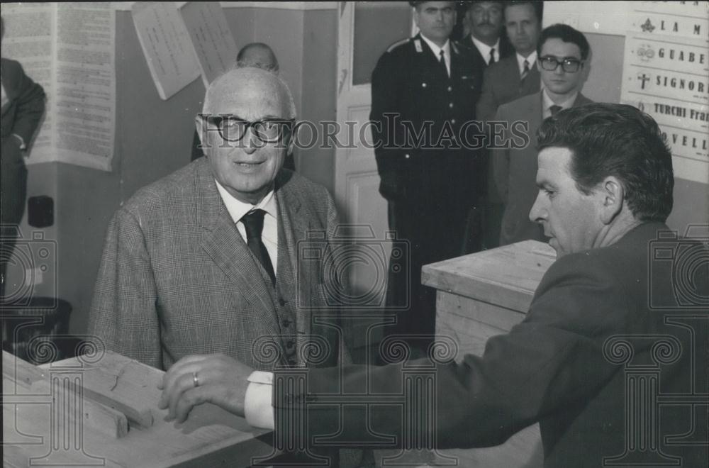 1968 Press Photo Vice Prime Minister Pietro Nenni of Italy - Historic Images