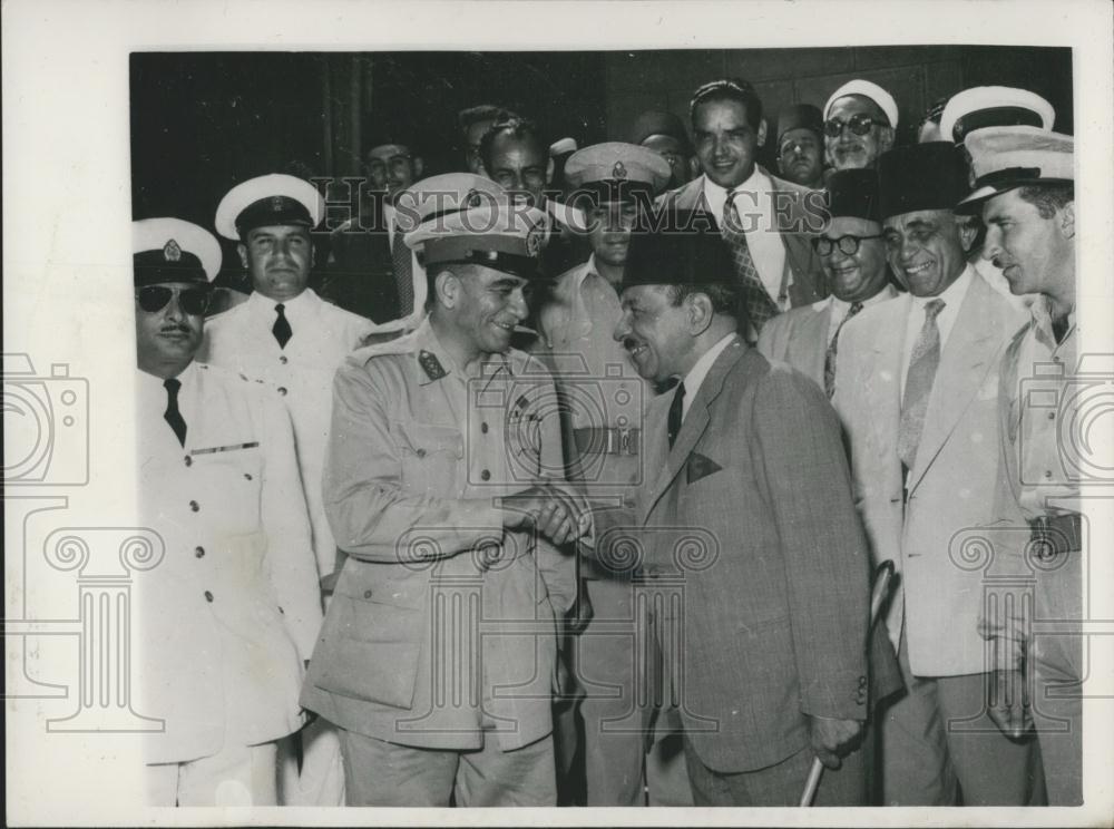 1953 Press Photo Ali Maher new Prime Minister General Mohamed Neguib Cairo Egypt - Historic Images